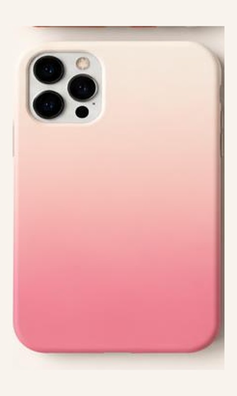 Funda de móvil con un degradado rosa suave
