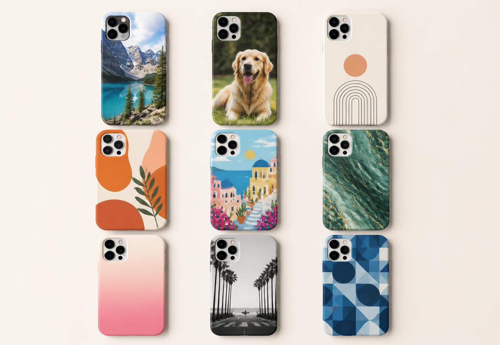 Personalized phone cases illustrating the proposed customization stage